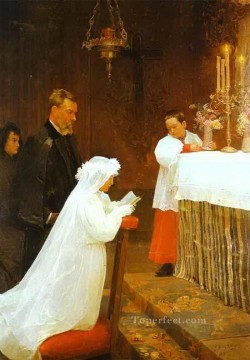 パブロ・ピカソ Painting - 初聖体拝領 1896 年キュビスト パブロ・ピカソ
